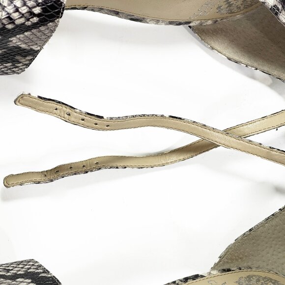 VINCE CAMUTO Sathina Snakeskin Embossed Leather High Heel Sandals 7.5M - Picture 10 of 10